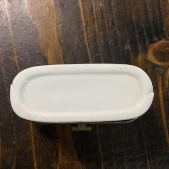 VINTAGE Blue Delft Floral Rectangle Trinket Box - Picture 10 of 13